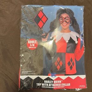 Harley Quinn Top with attached collar